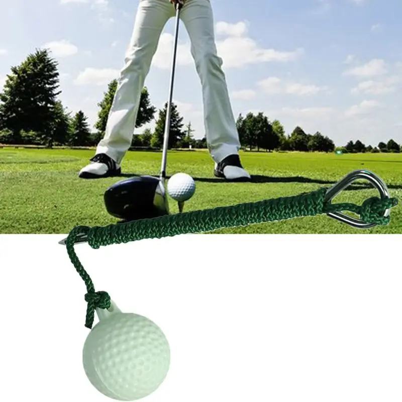 Golf Fly Swing Training Rope Ball Portable Golf Fly Rope Driving Ball Golf Hit Shot Putting Training Alignment Aid Tool