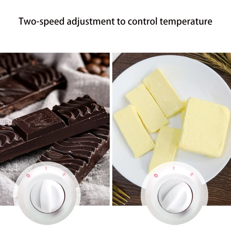 Electric Chocolate Melter Durable Aluminum Liner Plastic Hot Chocolate Melting Pot Electric Fondue Melter Machine Drop Shipping