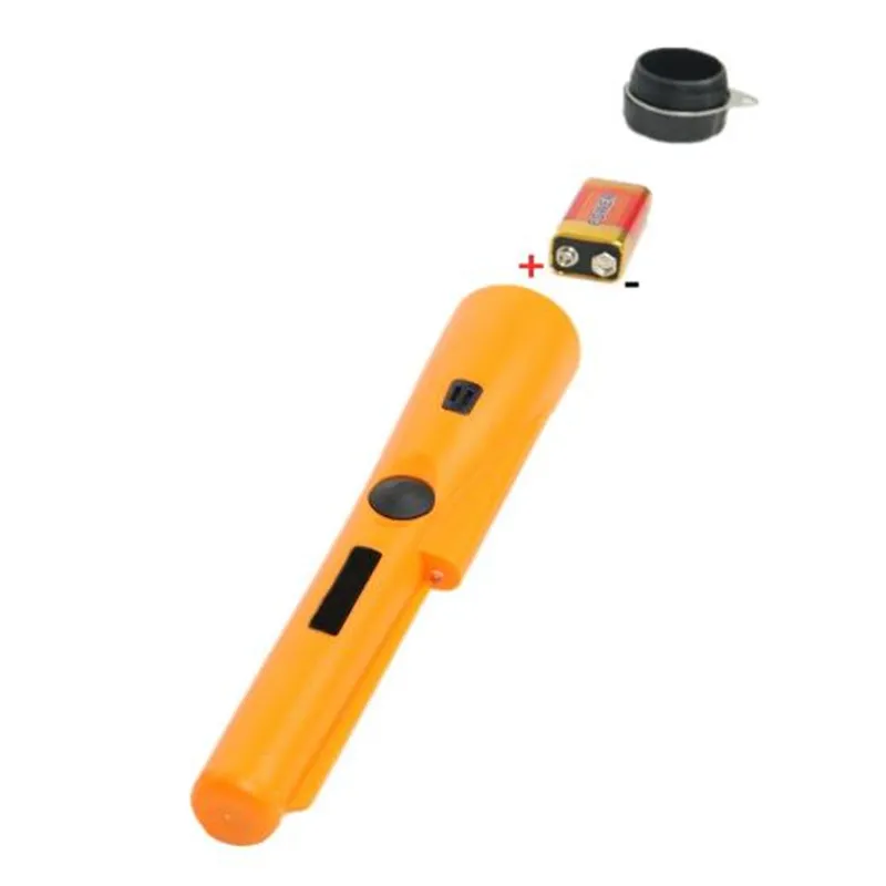 Yellow Portable Handheld Metal Detector Professional Underground Gold Detector Assist Tool Partial Waterproof