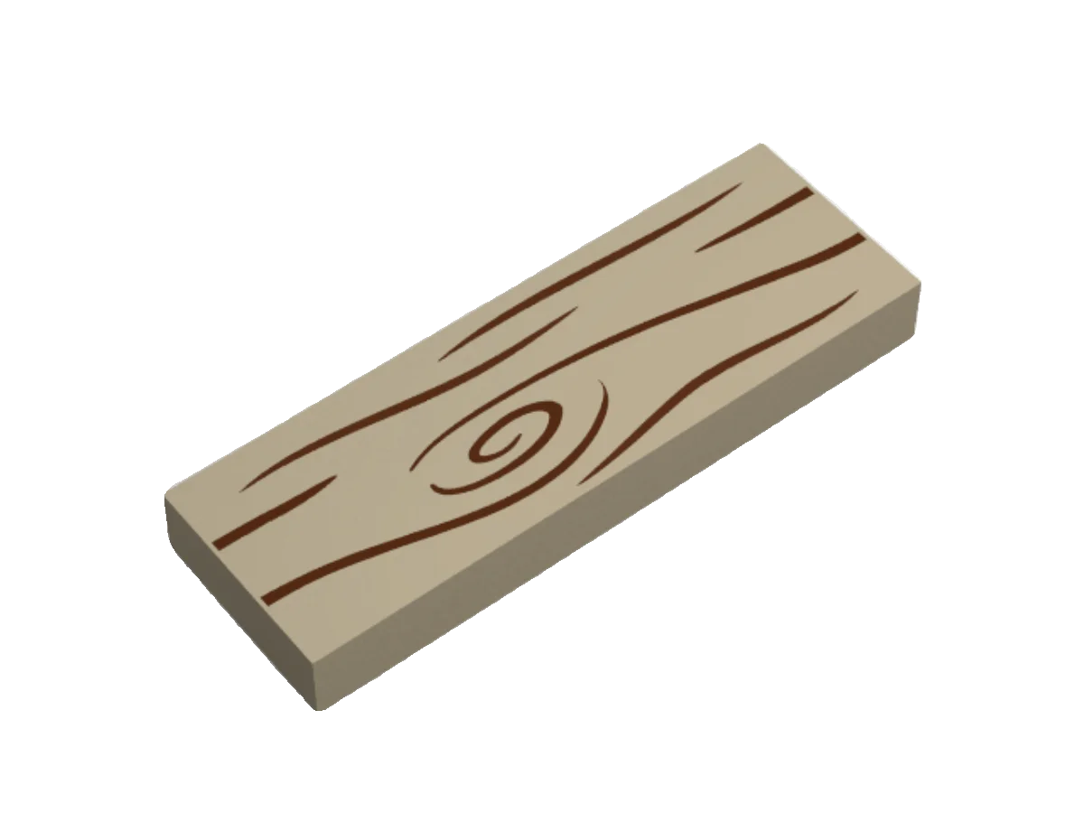 

Small particle building block MOC 63864pb133 pr0012 p04 73904 printing 1 * 3 wood grain brick accessories