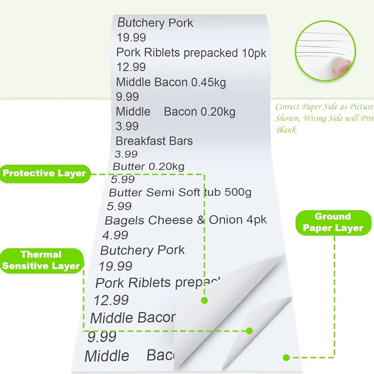 8pcs Thermal Paper 2 1/4\