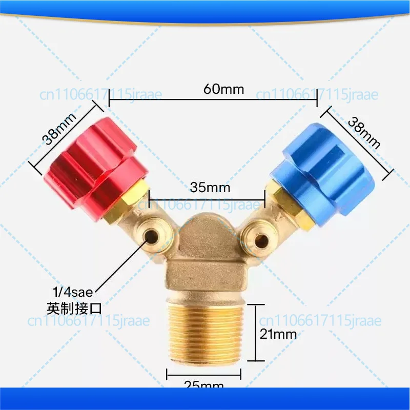 High Low Pressure Angle Hand Valve For Refrigerant Recovery Charging Explosion‑Proof Cylinder Valve HVAC Spare Parts