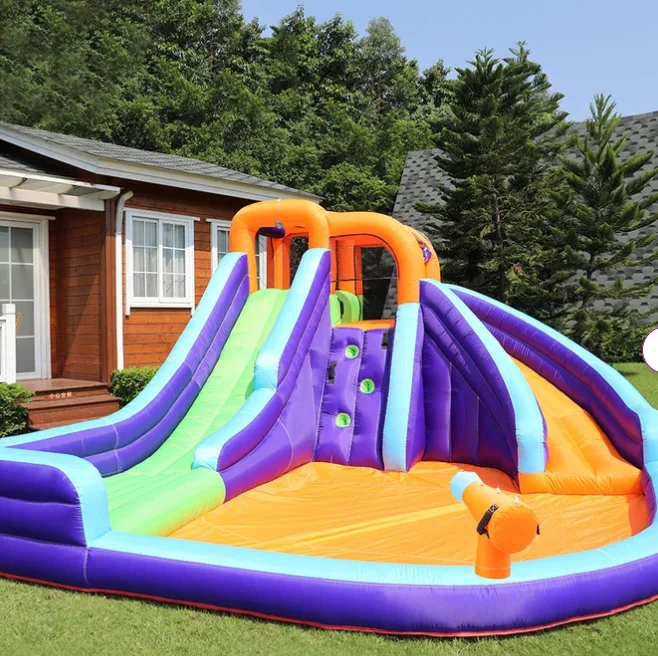 Backyard Water Park With Blower, Stakes,  Tube, Storage Bag