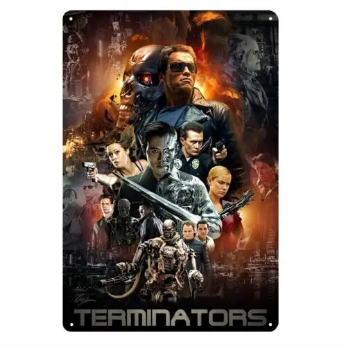 Terminator  Arnold Schwarzenegger Movie Metal Poster Tin Sign - 20x30cm Plate