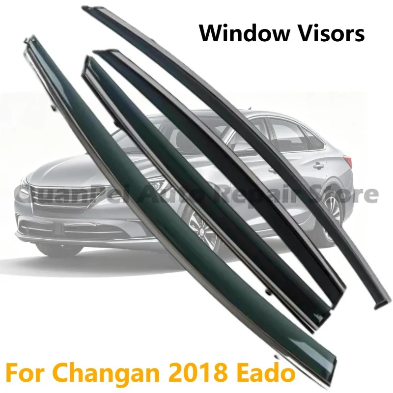 Solid Stainless Steel Weather Shields For Changan 2018 Eado Long Lasting Car Rainproof Exterior Accessories