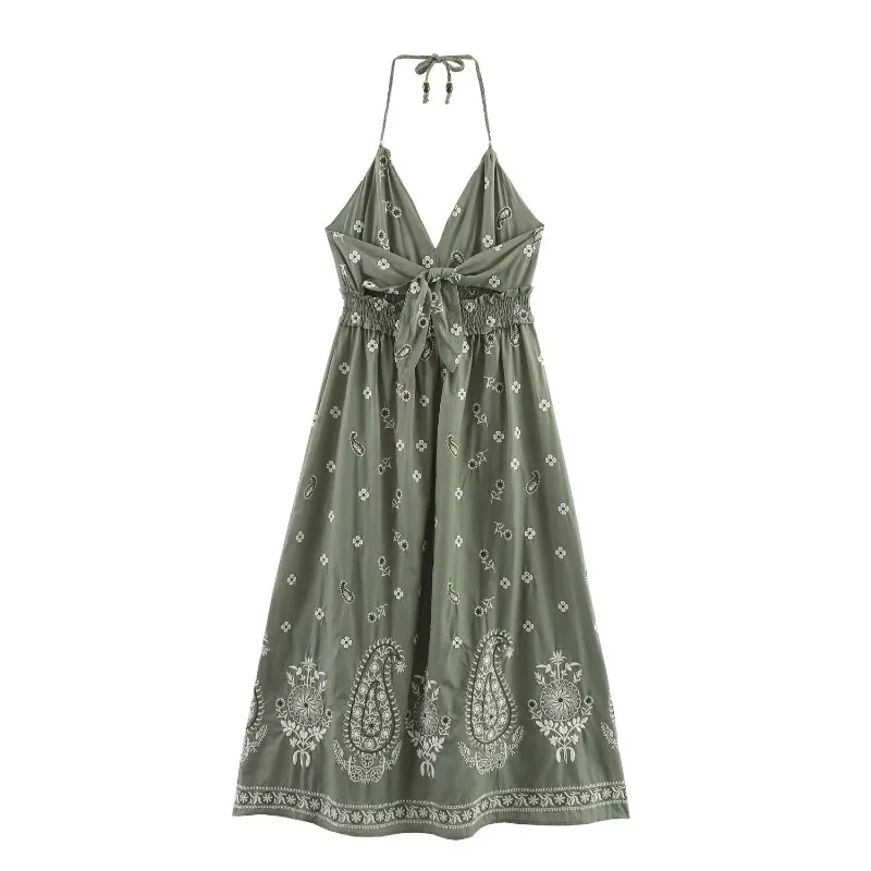  Boho Dress Women's Sundress Embroidered Dresses Elegant Party 2025 Evening Universal New Sexy Woman Womens Vintage Midi