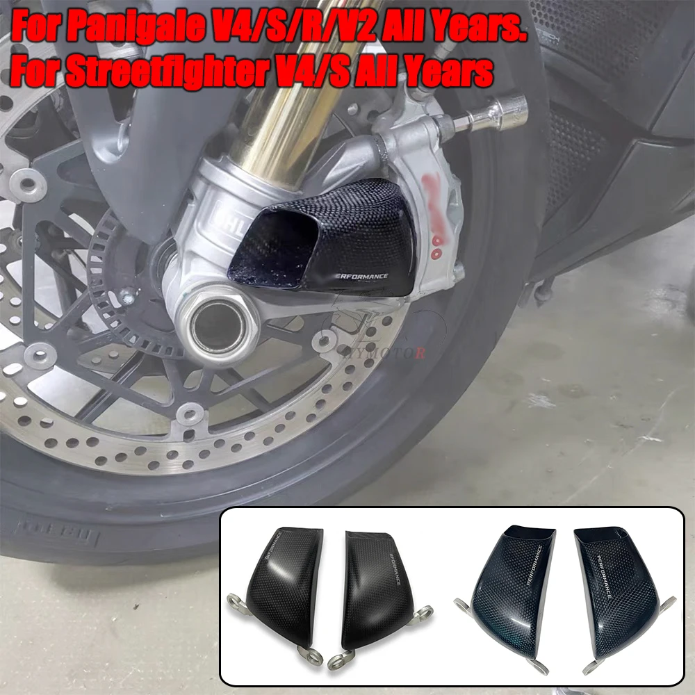 

Carbon Fiber For DUCATI PANIGALE V4 V4S V2 Streetfighter V4/S 100MM Front Caliper Radiator Cover Air Duct Brake Cooling