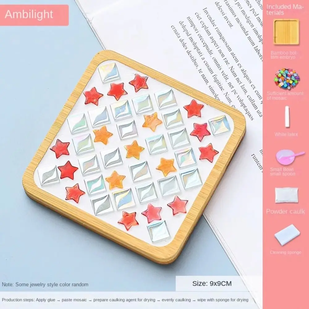 親子アクティビティ モザイク カップ マット 素材パック DIY 知的発達 DIY モザイク カップ マット 自作コースター素材