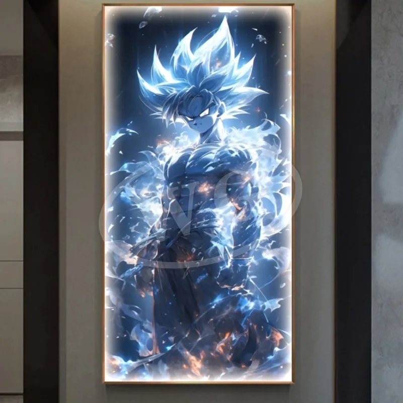 Classic hits Dragon Ball Decorative Painting Sun Wukong Super Saiyan Entrance Animation Poster Esports Room Bedroom Mural