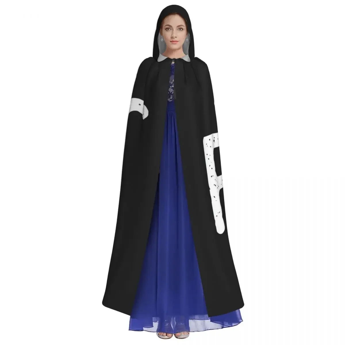 Faith Hooded Cloak Halloween Party Cosplay Woman Men Adult Long Witchcraft Robe Hood