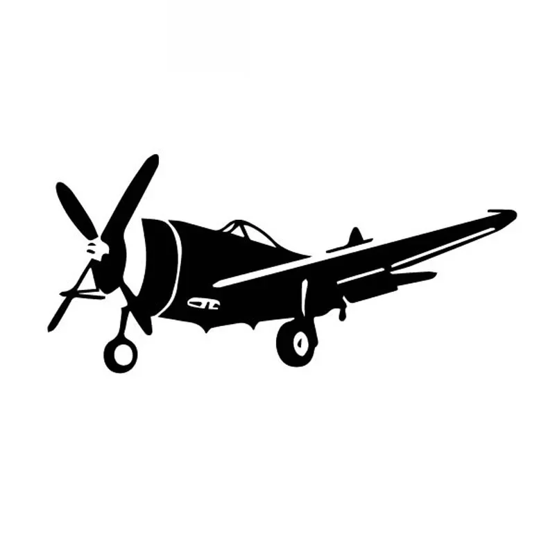 

Vintage Combat Aircraft Car Decals, Exquisite Window Decorations, Personalized Pvc Waterproof Decals, Black/white, 16cm*8cm