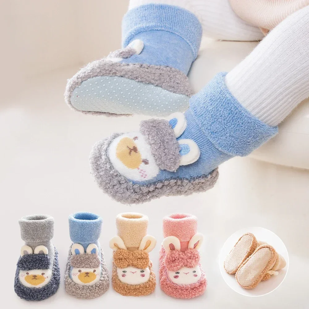 Toddler Shoes Baby girl Socks Shoe Infant Cartoon children Kids Boy For Shoes Soft Rubber Sole Child Floor Sneaker Booties 0-9m