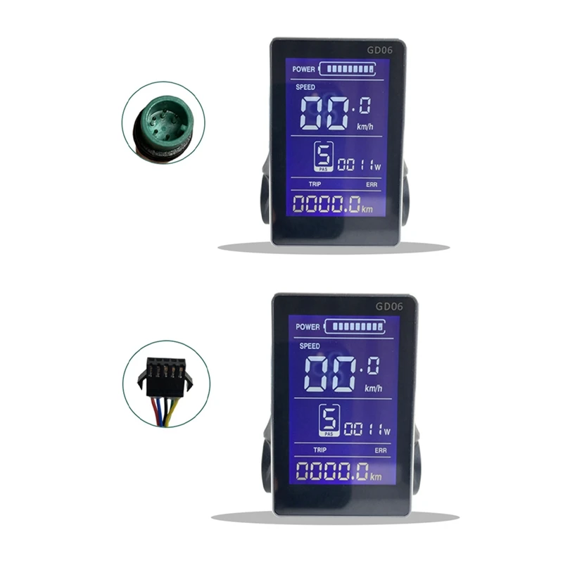 

Дисплей Ebike LCD GD06, большой вертикальный экран для контроллера JIANNUO, комплект для переоборудования двигателя-концентратора электрического скутера