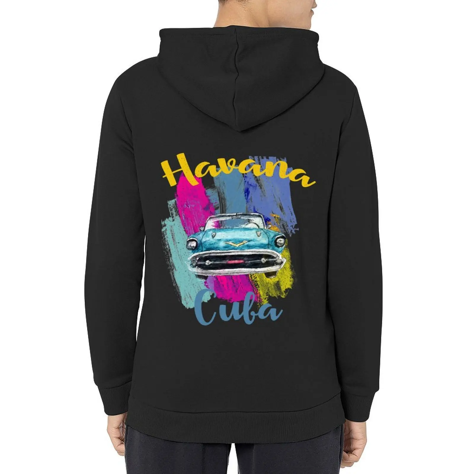 

Cuba Havana Souvenir Classic Car Vintage Car I Cuba Hoodie winter clothes autumn clothes men wear hoodie streetwear