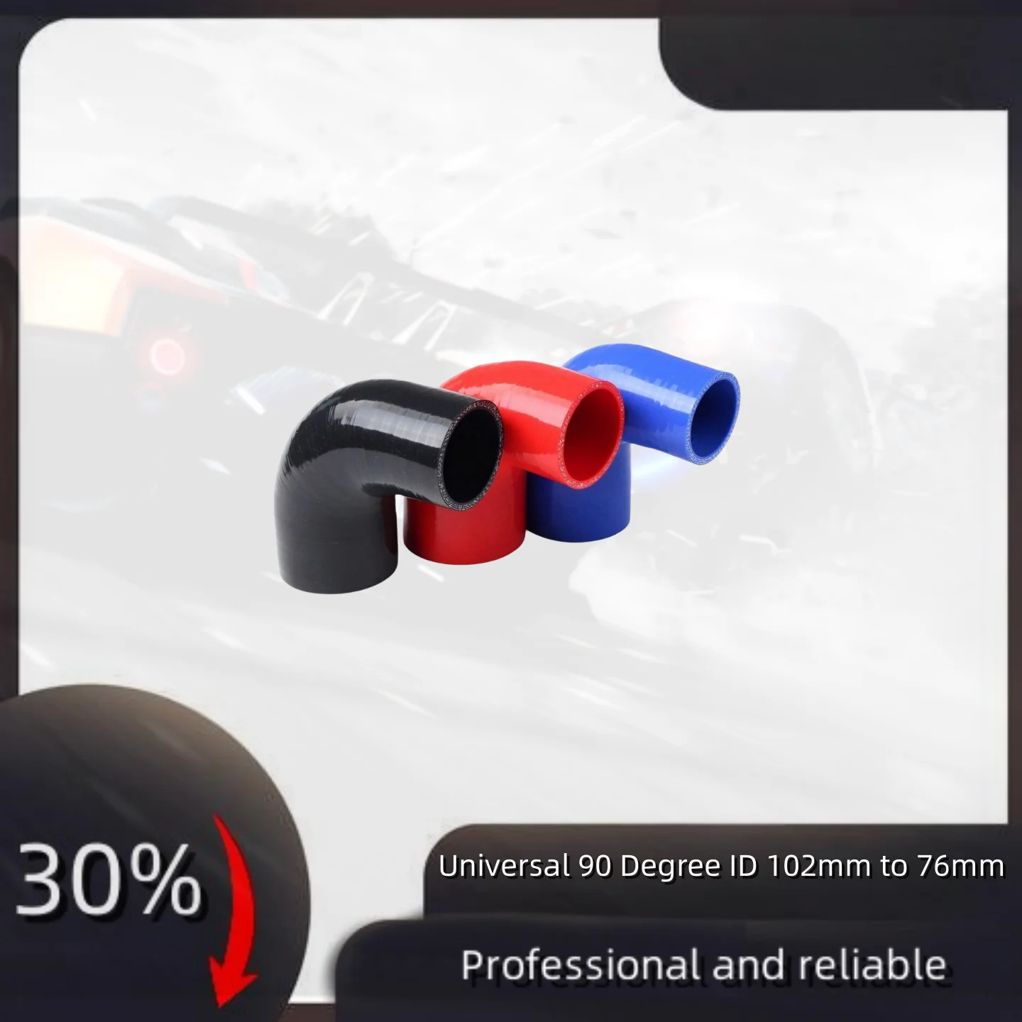 

Universal 90 Degree ID 102mm to 76mm Elbow Silicone Hose For Coupler Reducer Cooling Intercooler Radiator Piping