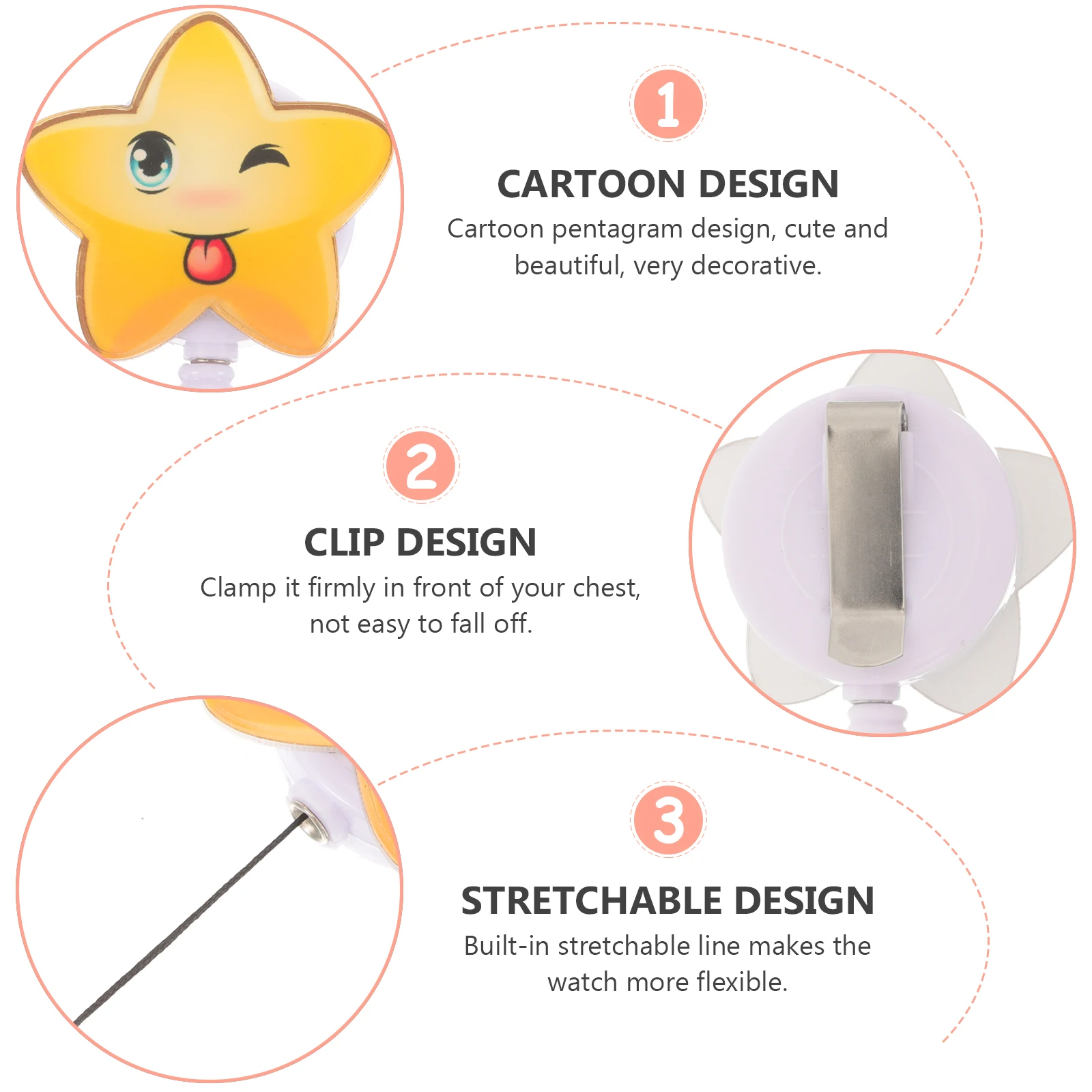 Stainless Steel Nurse Pocket Lightweight Clip-On Design For Nurses Doctors Daily Use Retractable Chest Watch Perfect Gift For