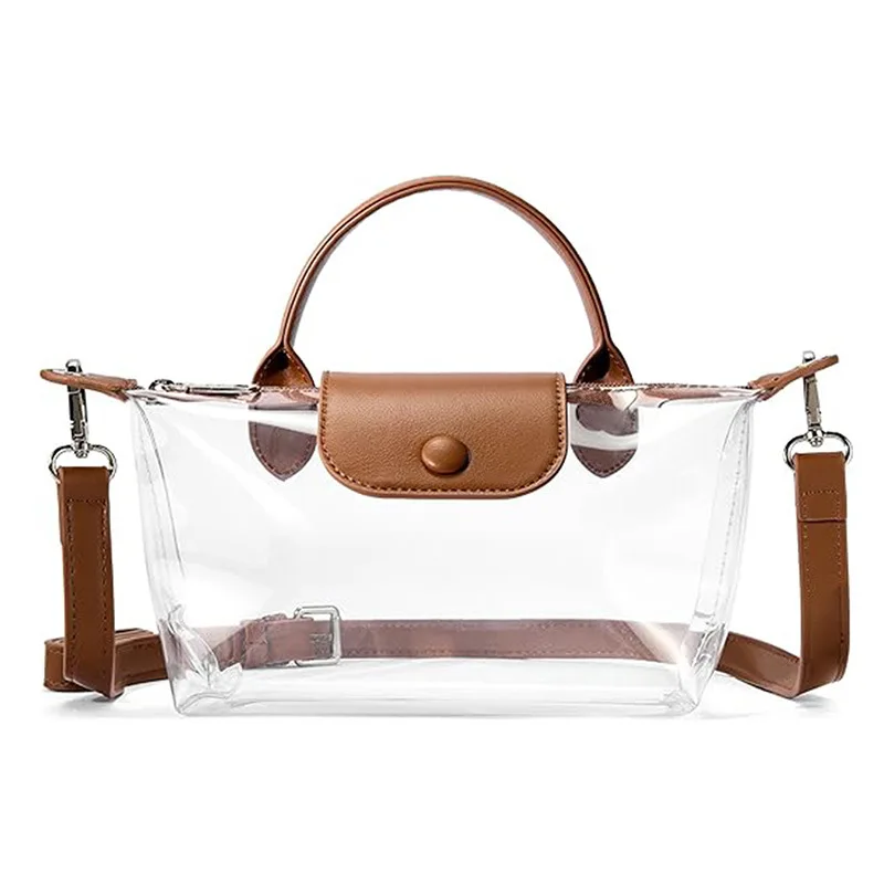 

New Arrival PVC Trendy Clear Bag for Stadium Approved Small Crossbody Purse Hobo Handbags for Concerts Sports Events