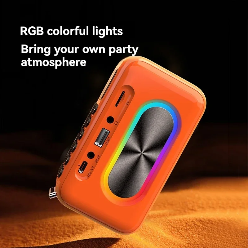 

Новый SANSUI U2 беспроводной Bluetooth-динамик RGB красочный свет мини-радио Walkman цифровой выбор песен длительный срок службы батареи