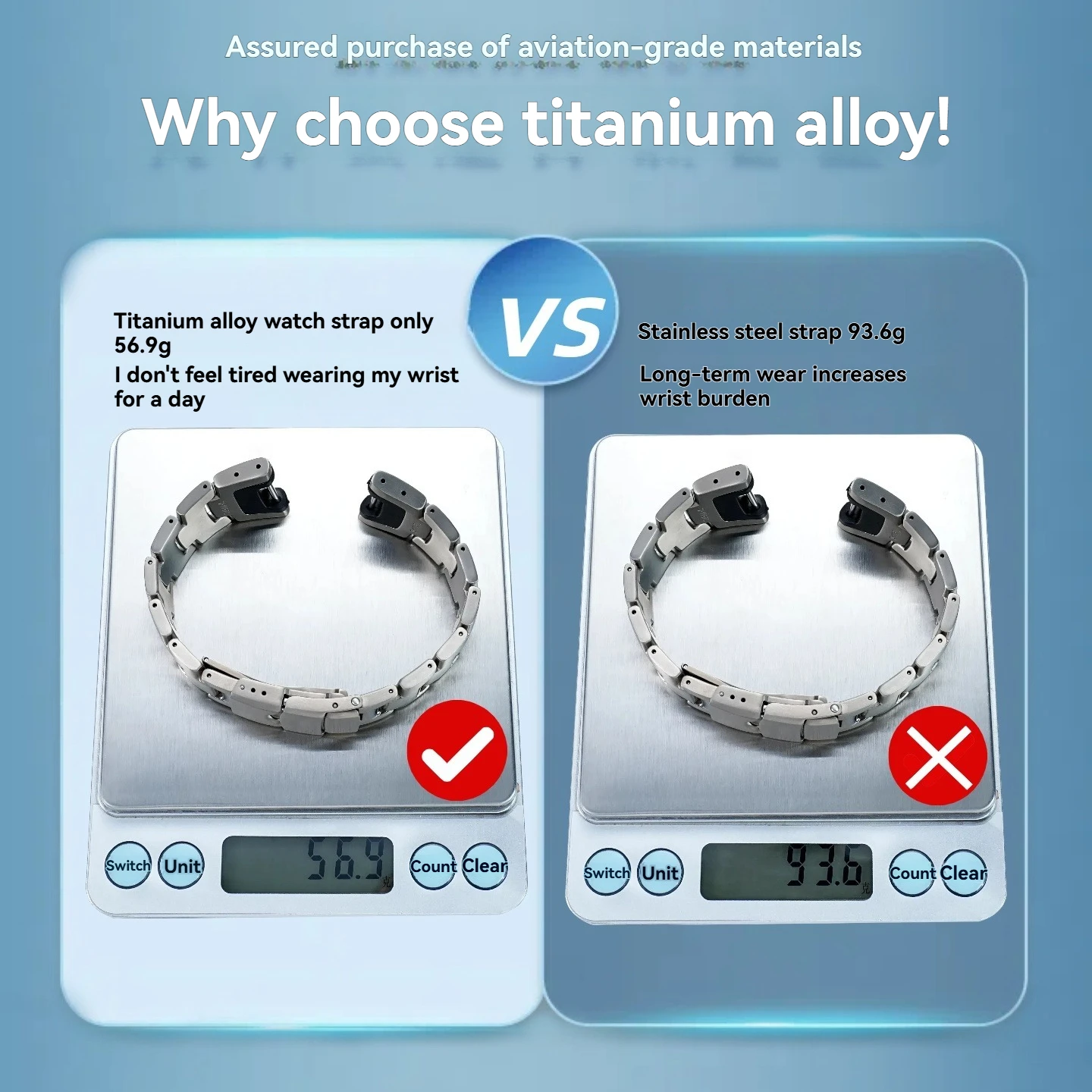Cadena de reloj de alta calidad compatible con reloj de montaña Casio PROTREK PRG-110T/Y PRW-1300Y correa de reloj de aleación de titanio modificada
