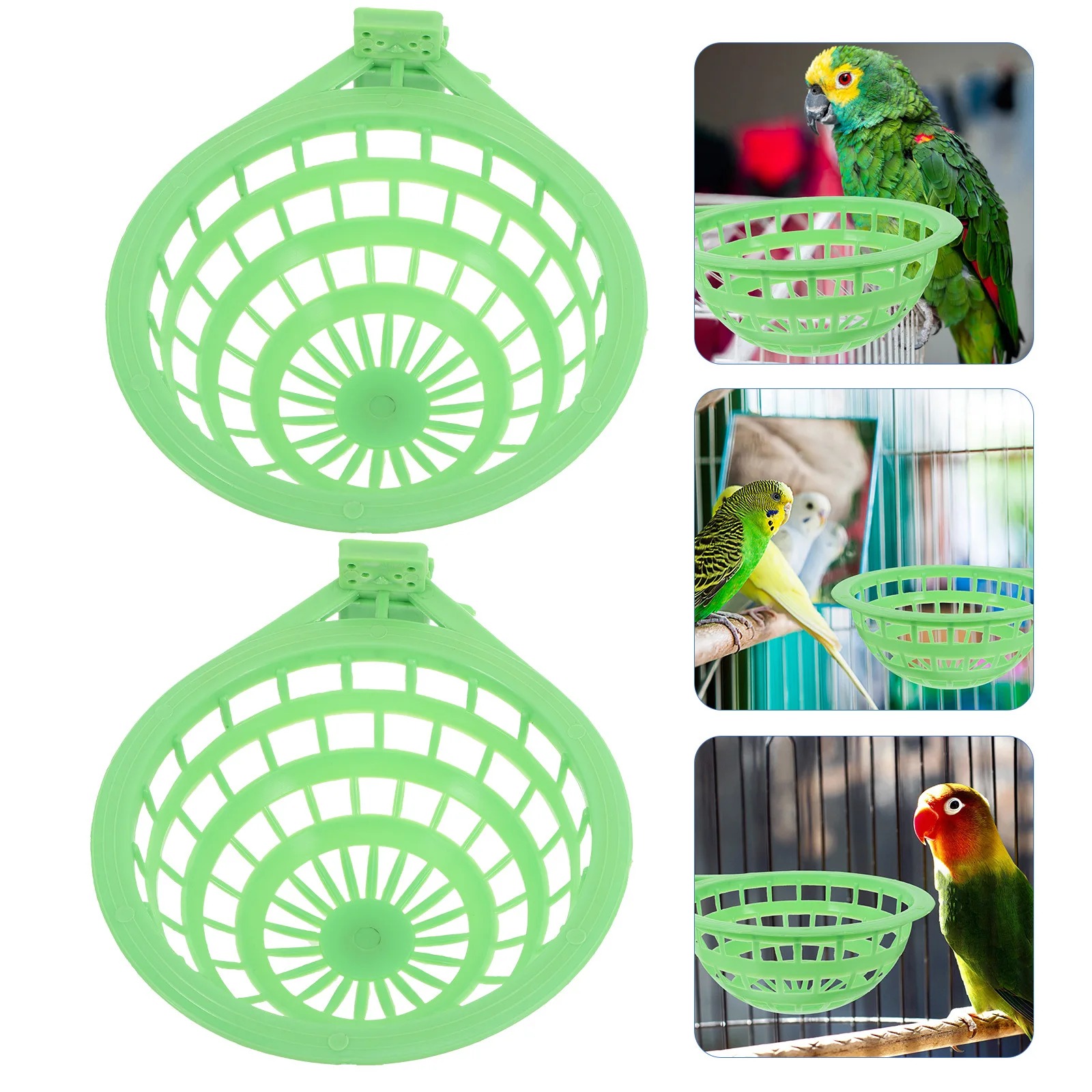 

2 pcs Bird Nest Basin Plastic Sealed Storage Holder For Small Birds Durable Nesting Bowl Bird Supplies Container Pet Accessories
