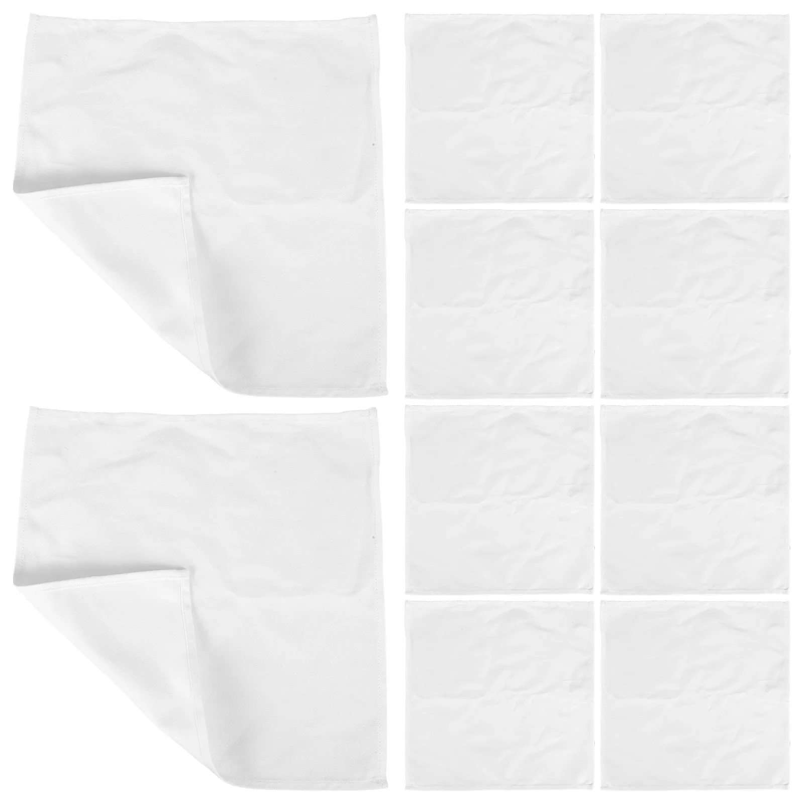 

10Pcs Cotton Dinner Napkins Soft Reusable Washable Absorbent Table Wipes Cloth Napkins for Dining Kitchen Beverage Use