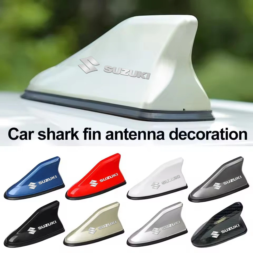 Para SUZUKI Swift SX4 S Cross Jimny Samurai Alto Ignis Grand Vitara Logo de coche techo forma de tiburón antena de aleta antena de señal de Radio aérea