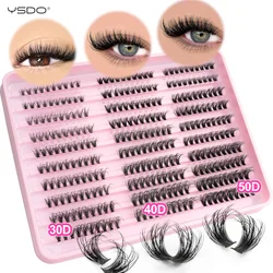 YSDO 200/300 Bundles Eyelash Extension Fluffy Volume Mink Lashes Individual Makeup Tools Cilia Thick False Eyelashes Cluster