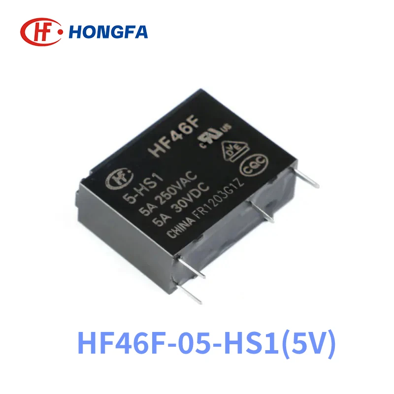 5Pcs HF Relay HF46F HF46F-005-HS1 HF46F-012-HS1 HF46F-024-HS1 HS1T 5A 4PIN 5V 12V 24V Power Relays Replaceable G5NB ALDP112