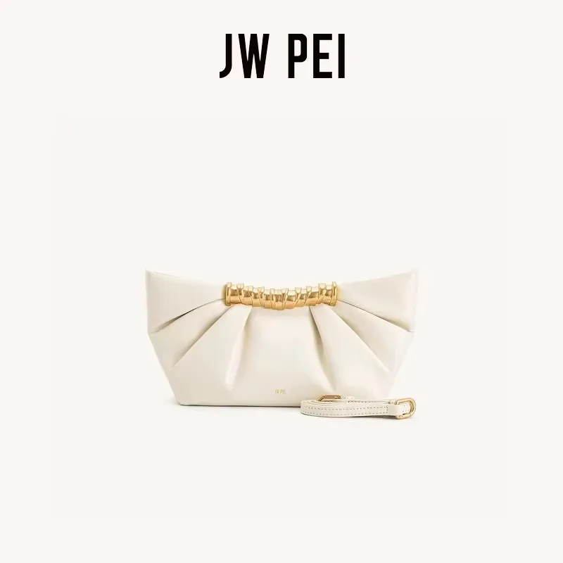 

2026 JW PEI Clutch Bag, Metal, Pleated, Dumpling Bag, Sophisticated Evening Bag, Shoulder Bag, Women's Handbag