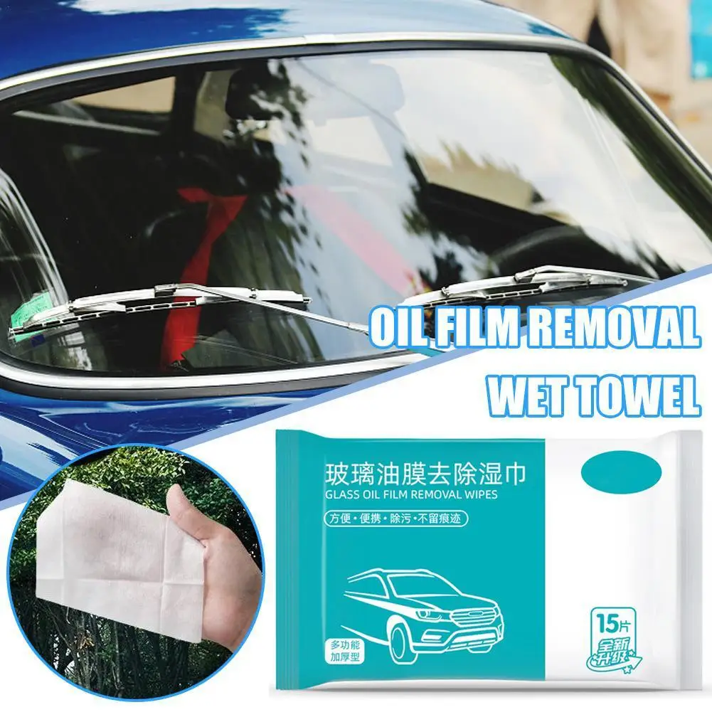 1/2/4packs Car Glass Oil Film Removal Wipes Car Front Windshield Degreasing Cleaning Wipes Powerful Decontamination Car Accessor