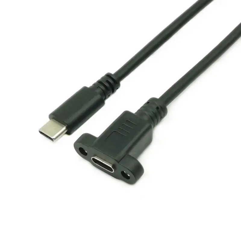 0.3m 0.5m 1m Type-C Male to Female Extension Cord With Ears USB 3.1 Type C Male to Female Nut With Ear Extension Cord