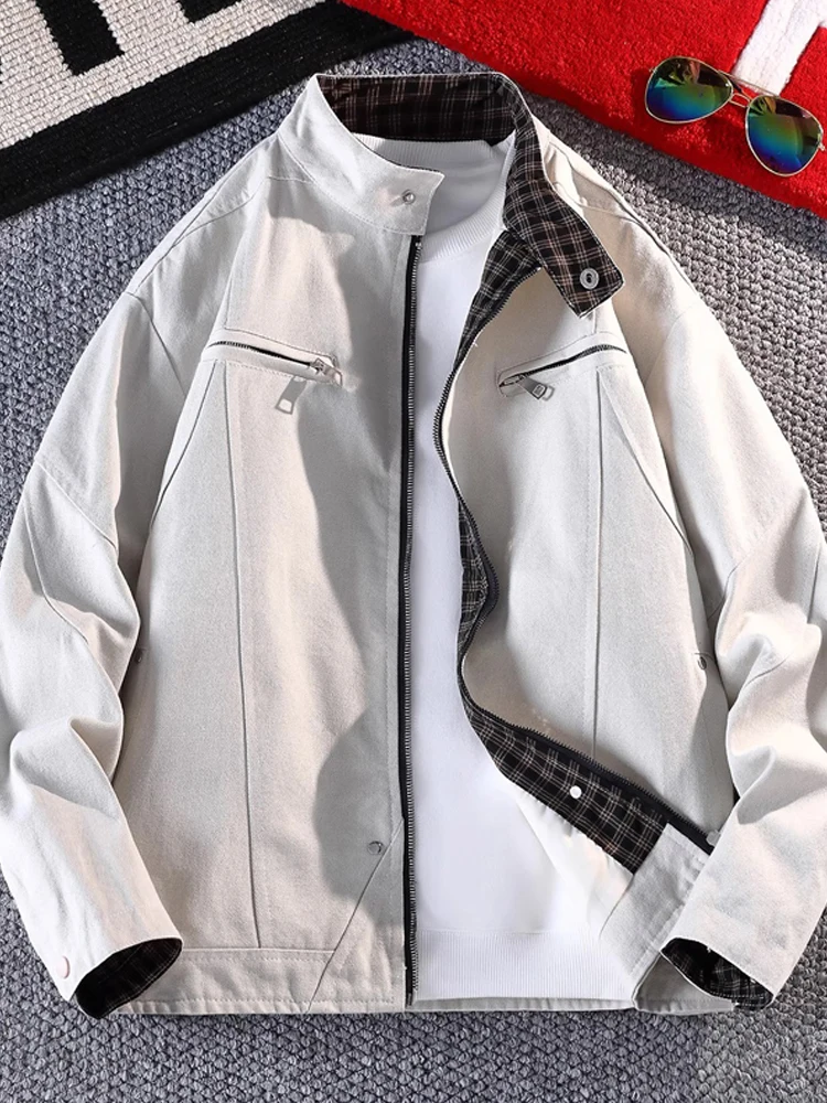 

Мужская повседневная куртка-харингтон из канваса American Sle Cleanfit с воротником-стойкой, новая коллекция весна-осень, верхняя одежда для работы