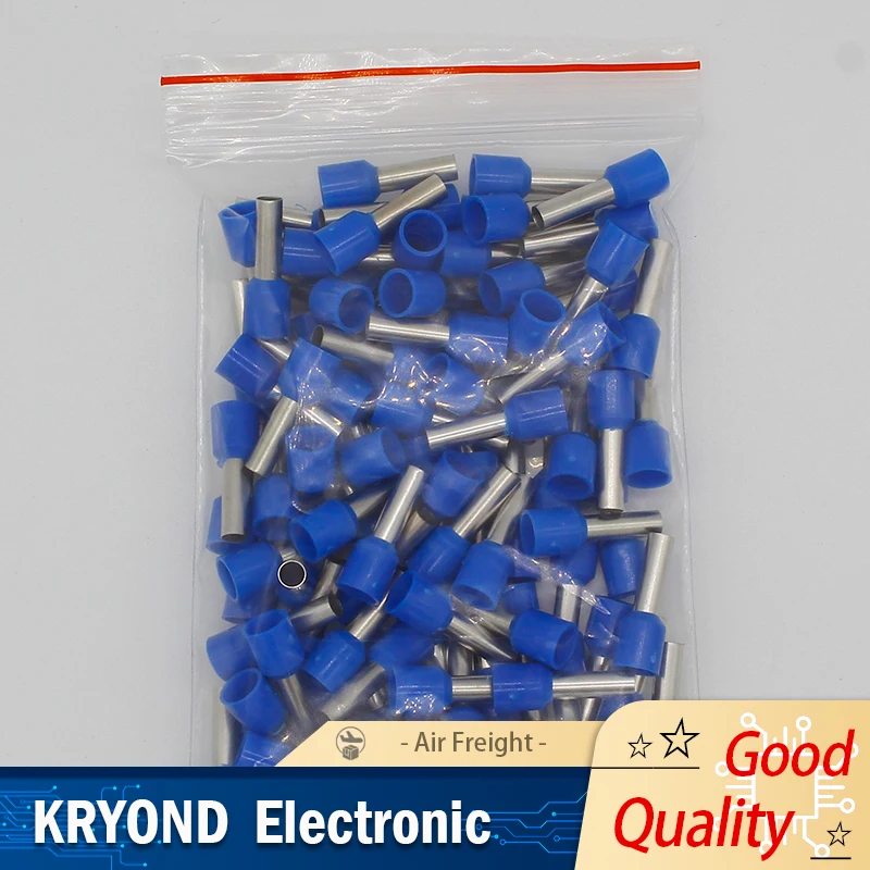 

100PCS/Pack E6012 Tube Insulating Terminals 6mm² Cable Wire Connector Insulated Crimp Terminal E-