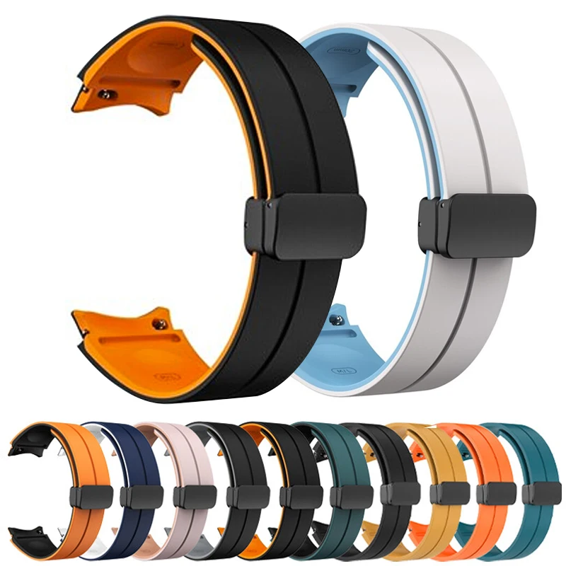 Original Strap for Samsung Watch 4 40mm 44mm 5Pro 45mm 42 46 Band Magnetic Buckle for Galaxy Watch 6 Classic 43mm 47mm Bracelet