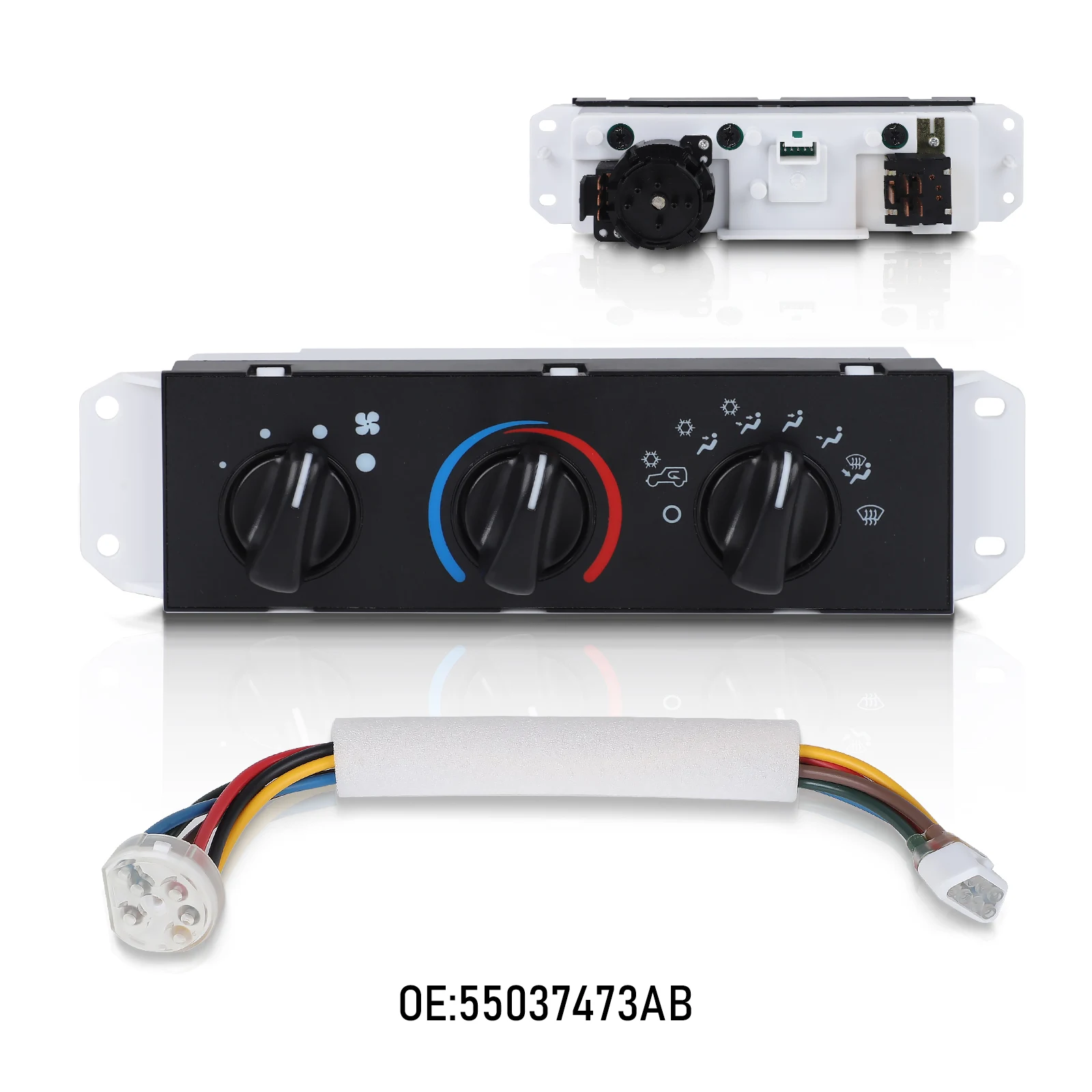

New A/C Heater Climate Control Panel With Blower Motor Switch For 1999-2004 Jeep Wrangler TJ OE 55037473AB 55037612AA 55056558AA