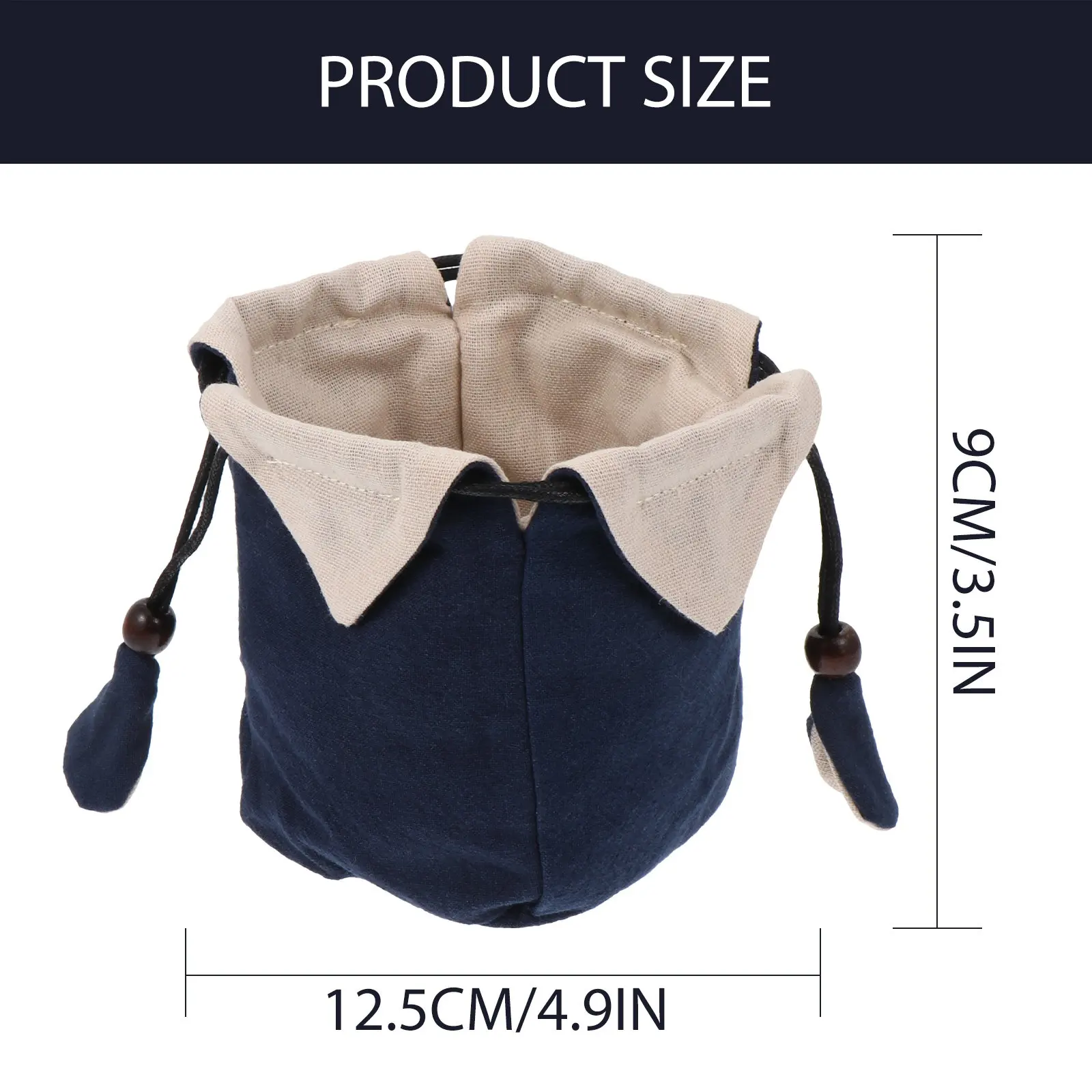 Thick Quilted Cotton-Linen Tea Set Storage Pouch for Teapot, Teacups & Glassware – Travel-Friendly Protective Bag