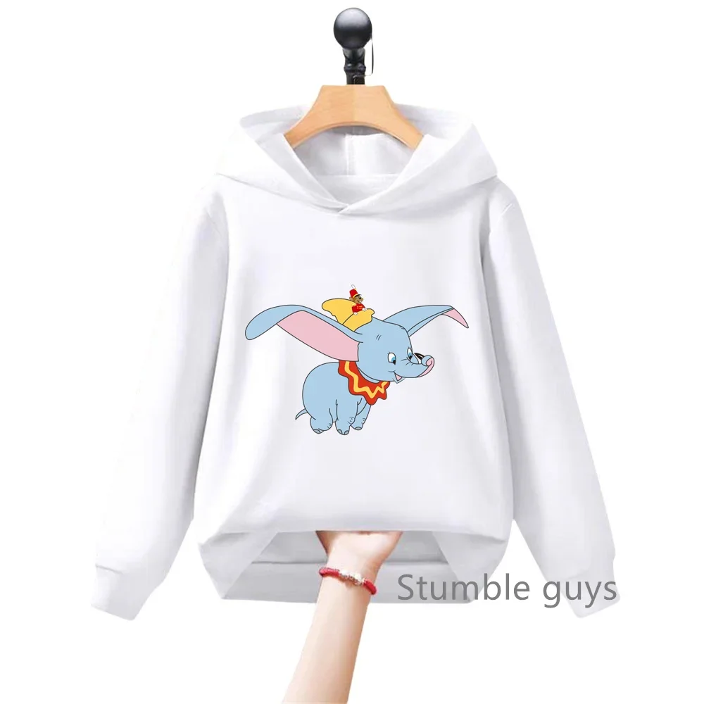 Fashion Dumbo Kids Casual Sweatshirt Hoodie Hoodie Teen Fashion Kawaii Girls Top Boys Clothes Fashion New