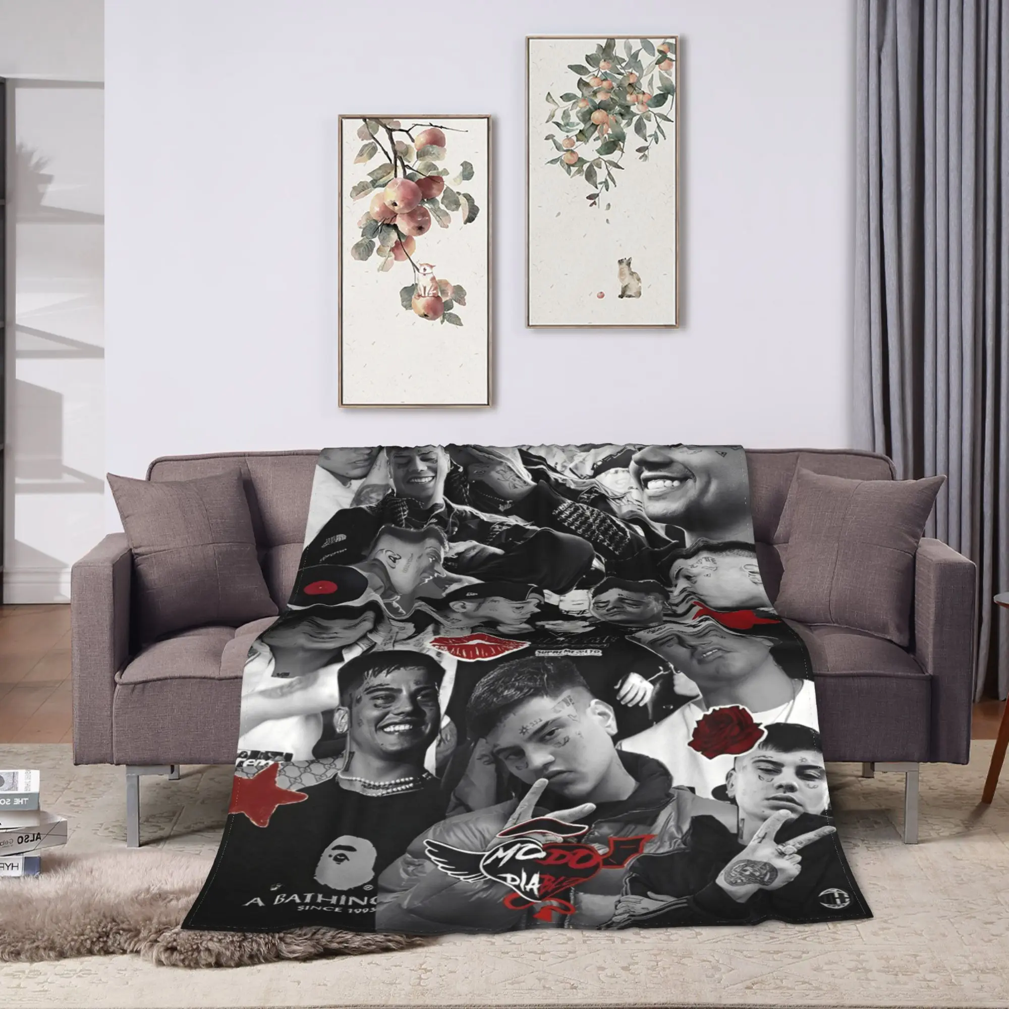 DUKI Rock Singer Blanket  Warm Soft Aesthetic Plush Throw Blanket For Couch Bed Picnic Flannel Bedspread Bed Cover