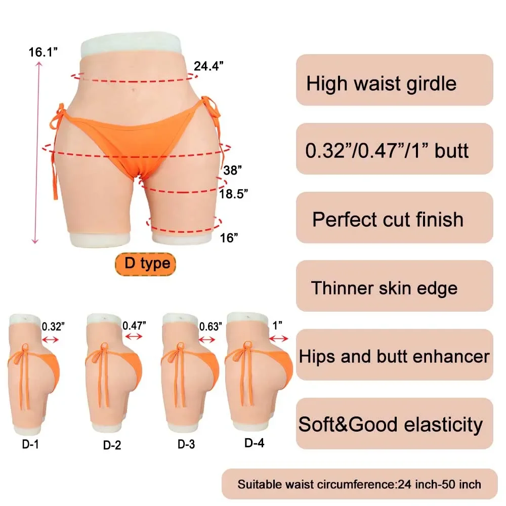 African Woman Plus Size Shape Wear Silicone Butt Artificial Hip Shaper Padded Panties Silicon Buttocks Pads Underwear