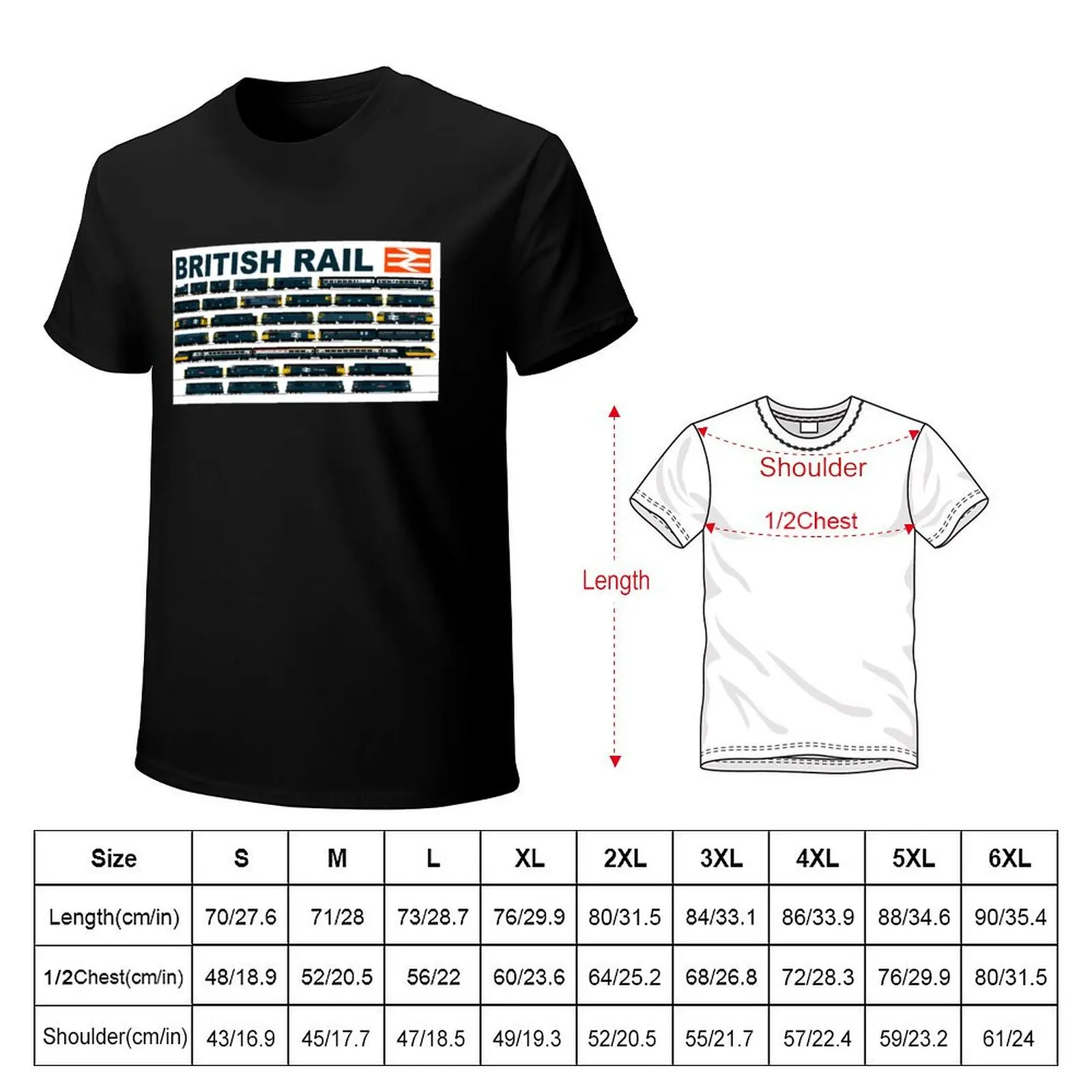 BRITISH RAIL LOCOMOTIVES T-Shirt t shirts with prints T-Shirt