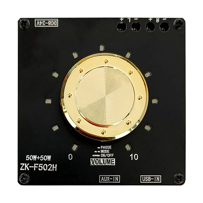 ZK-F502H 5.1Bluetooth Power Amplifier Board 50W 2.0Channel Amplifier Board with Short Circuit Protection for Sound Box