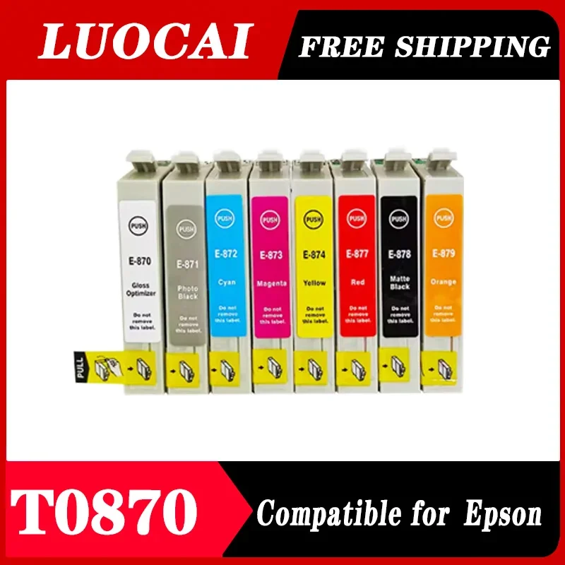 T0870 T0871 T0872 T0873 T0874 T0875 T0876 T0877 T0878 T0879  Ink Cartridges Compatible For Epson  R1900 1900 printer