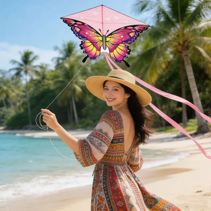 140cm Butterfly kites flying outdoor toys for children kites sports kites wheel adults kites string line professional wind kites