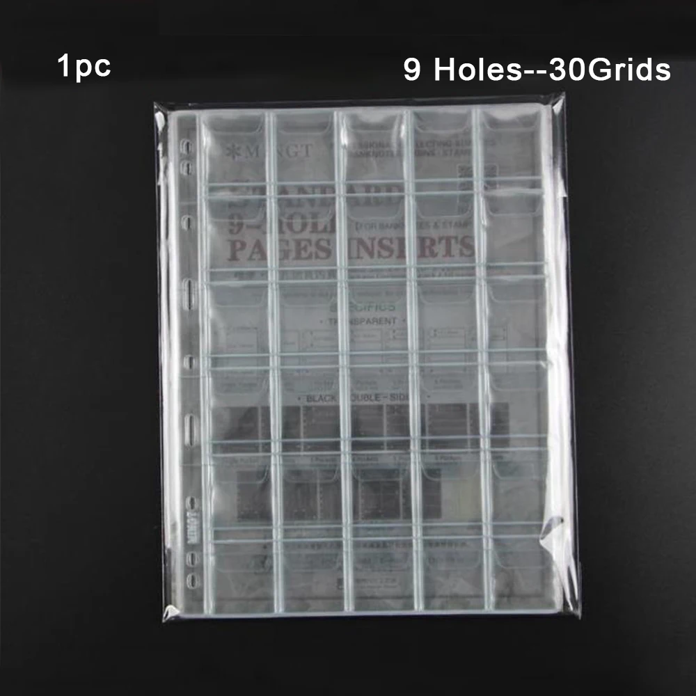Hojas Para Monedas De 20 Bolsillos, 5 Páginas Transparentes De Plástico PET Para Álbum De Colección, Organizador De Monedas Estándar