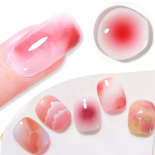 Imagen 2 del producto BORN PRETTY-esmalte de uñas en Gel de acuarela transparente, 10ml, efecto de extensión, barniz de pintura en Gel de flores de mármol, Gel de Base superior UV