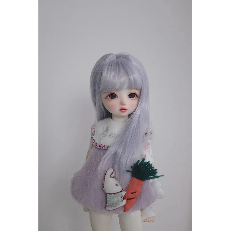 BJD/SDドールウィッグ 女の子用 1/3 1/4 1/6 ブライス 可愛いベビーギフト ブラック ブラウン マルチカラー ロング ソフトシルク ストレートヘア ドールアクセサリー