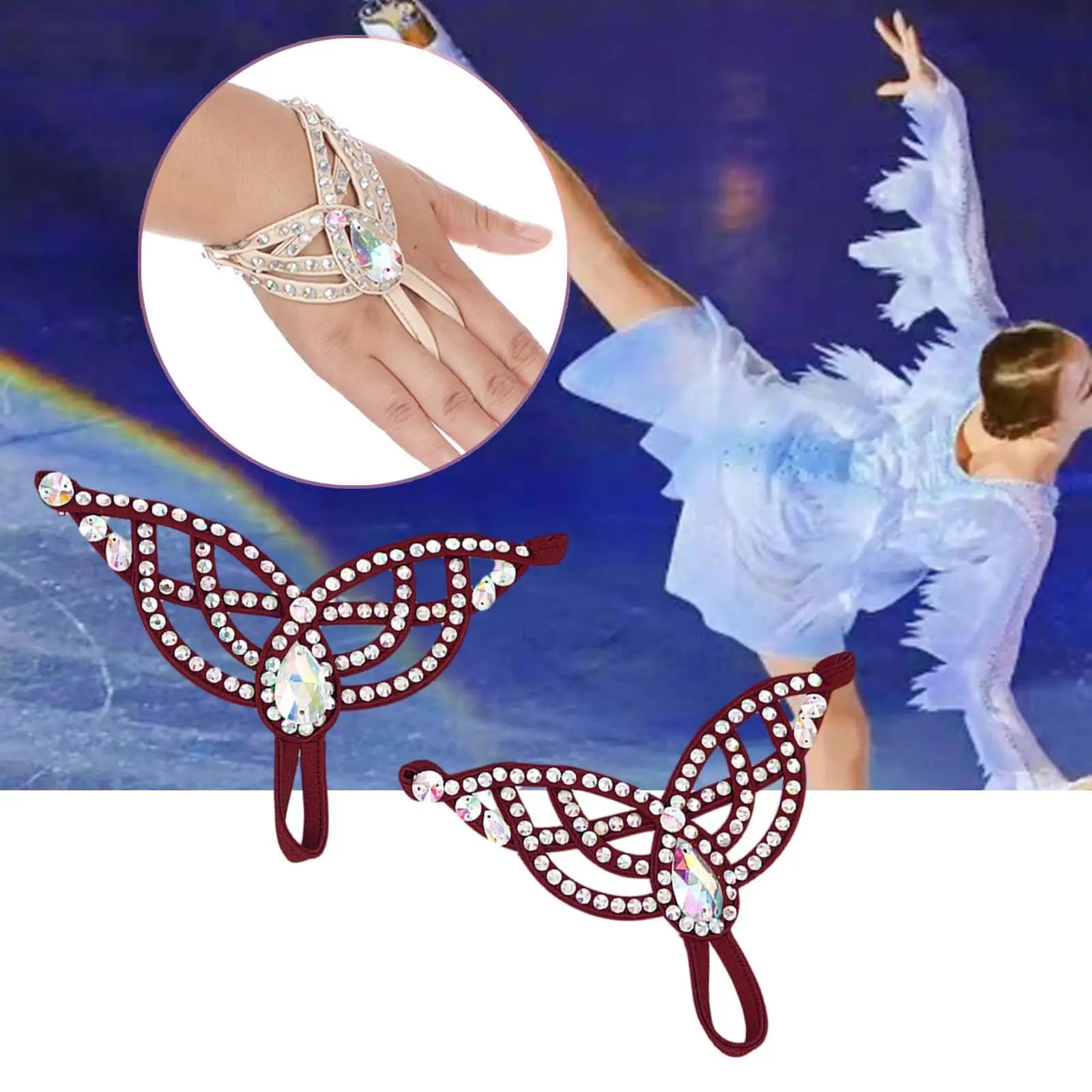 Figure Skating Bracelet Ice Dancing Sport Bracelet for Show Dance Sports