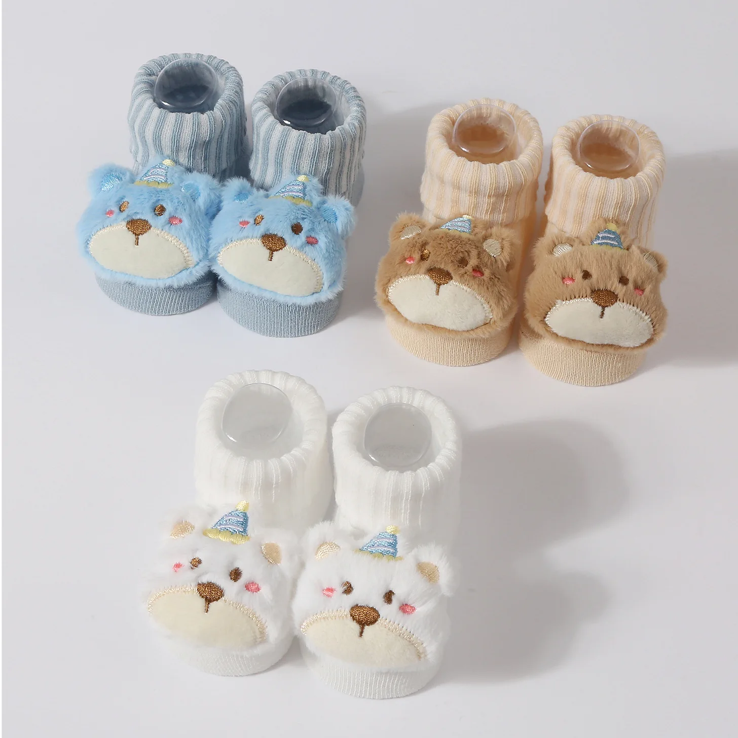 3 Paare/satz Baby Socken Mädchen Jungen Neugeborenen Zubehör Cartoon Tiere Kinder Geschenk Kleidung Kind Infant Zeug Baumwolle Atmungsaktive Socke – Detail 1