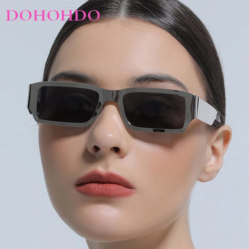 

DOHOHDO 2025 Metal Sunglasses Women Men Punk Protection Sun Glasses Retro Brand Designer Sunglass Square Vintage Oculos UV400