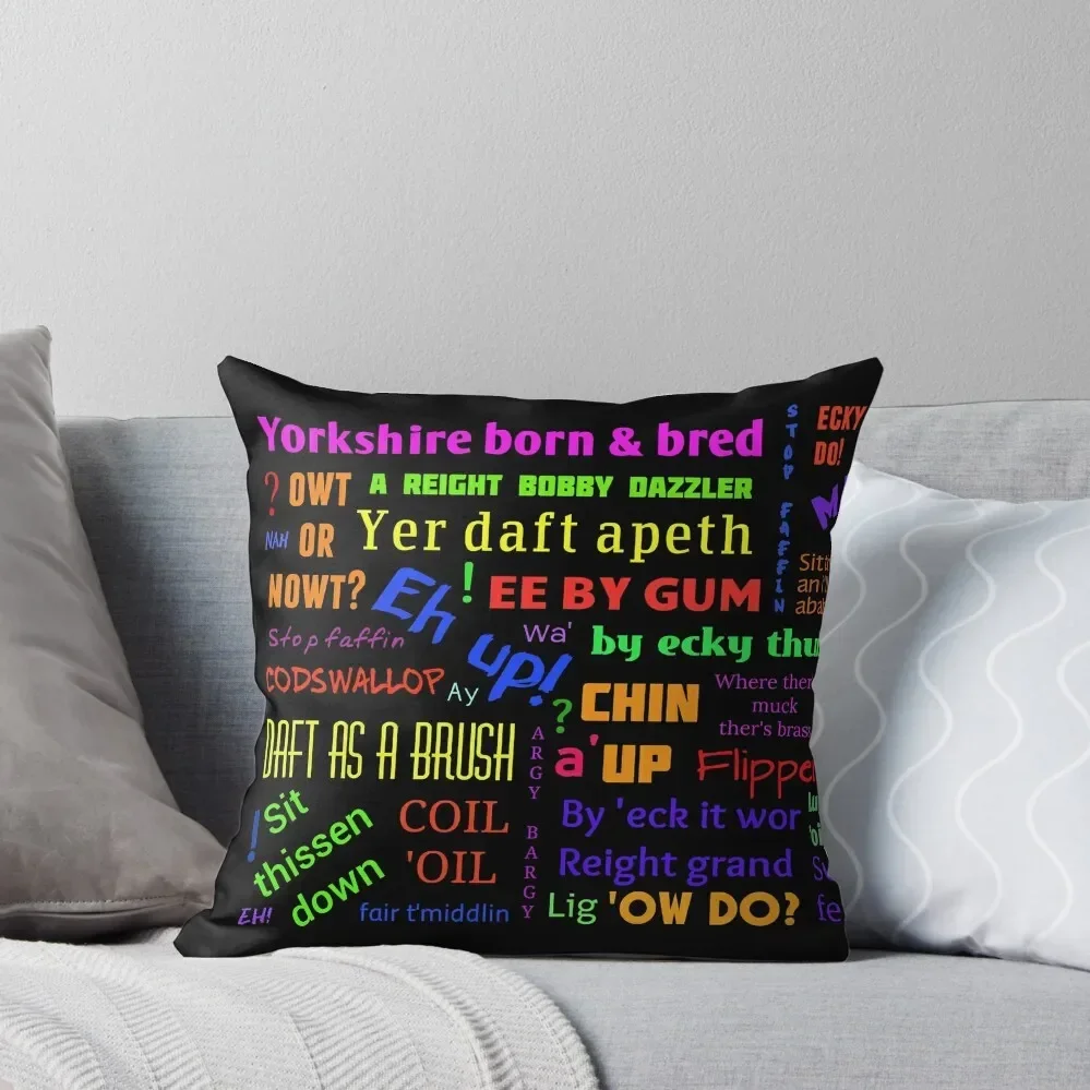 YORKSHIRE BORN AND BRED SAYINGS DIALECT Throw Pillow Sofa Cover Luxury Living Room Decorative Cushions Pillow